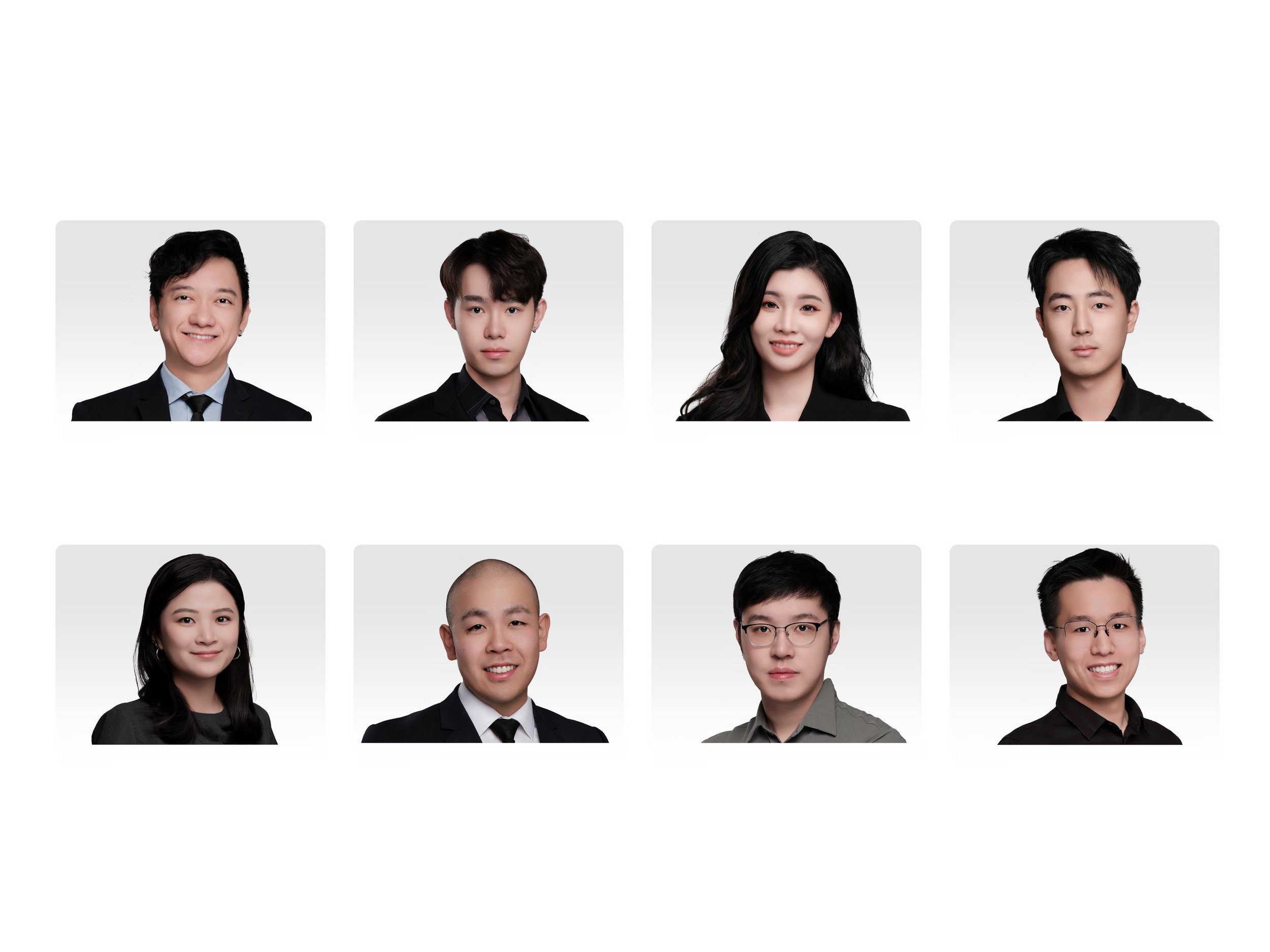 Toronto Markham collage of eight professional headshots of diverse men and women in business attire. 多伦多职业照